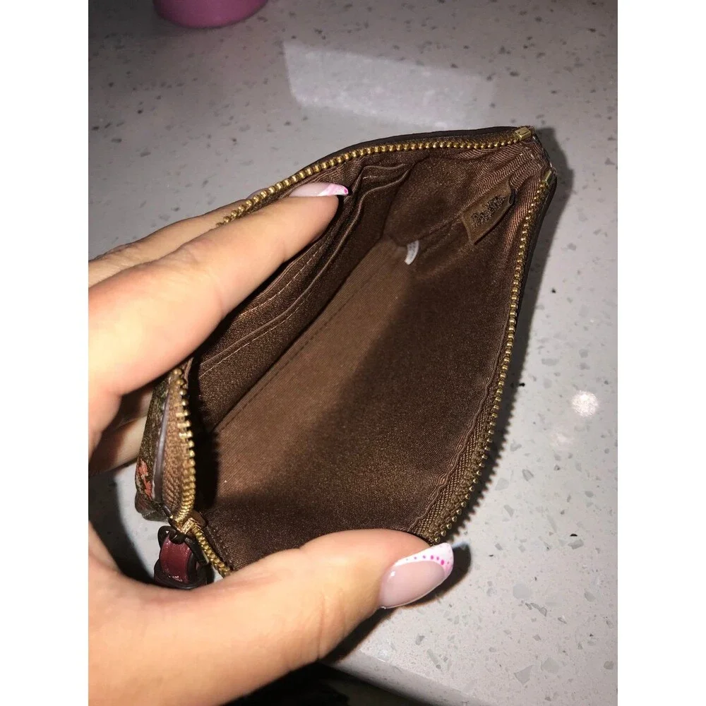 Coach floral wristlet